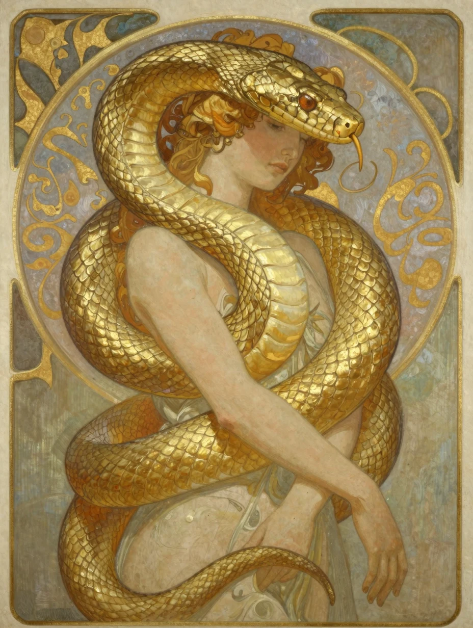 Golden Serpent on the Arm